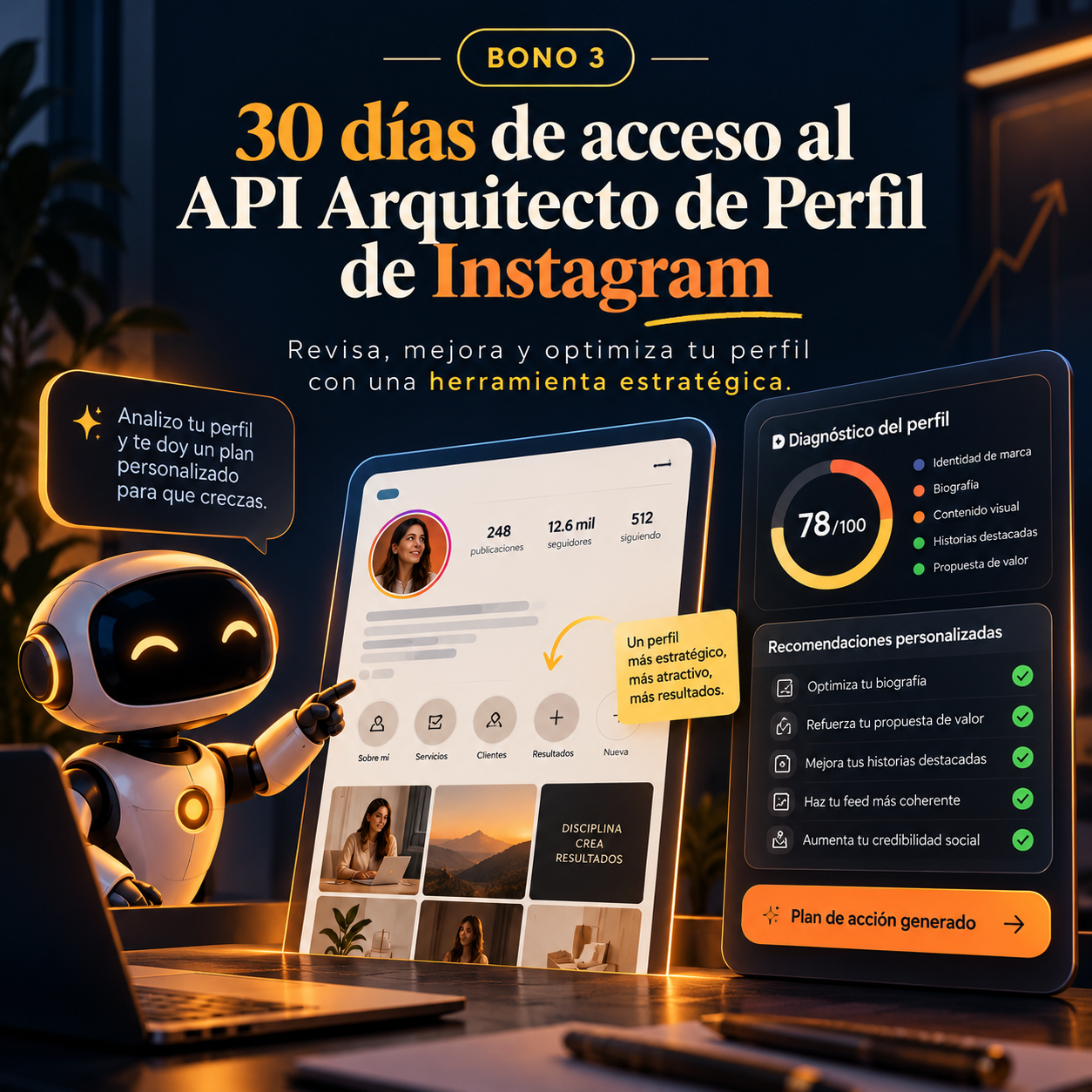 30 días de API Arquitecto de Perfil de Instagram